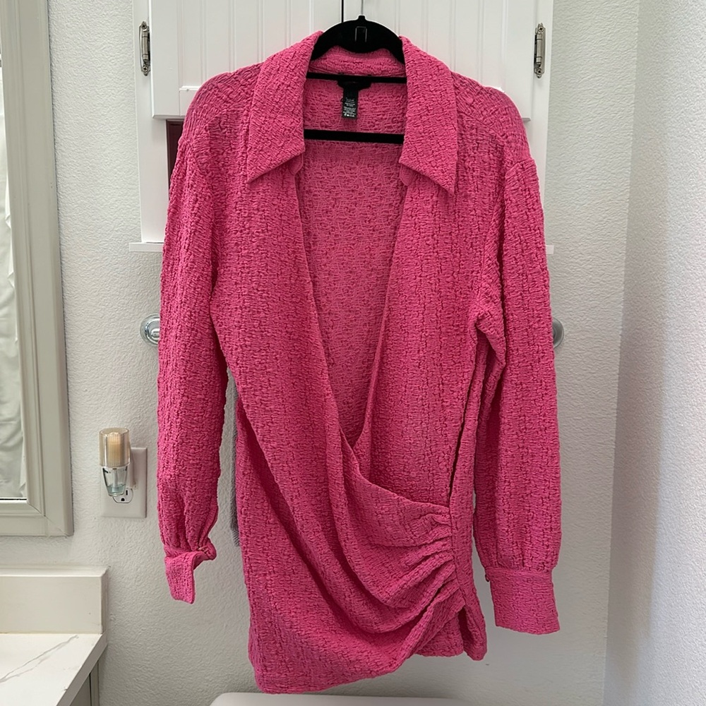H:ours pink long sleeve dress